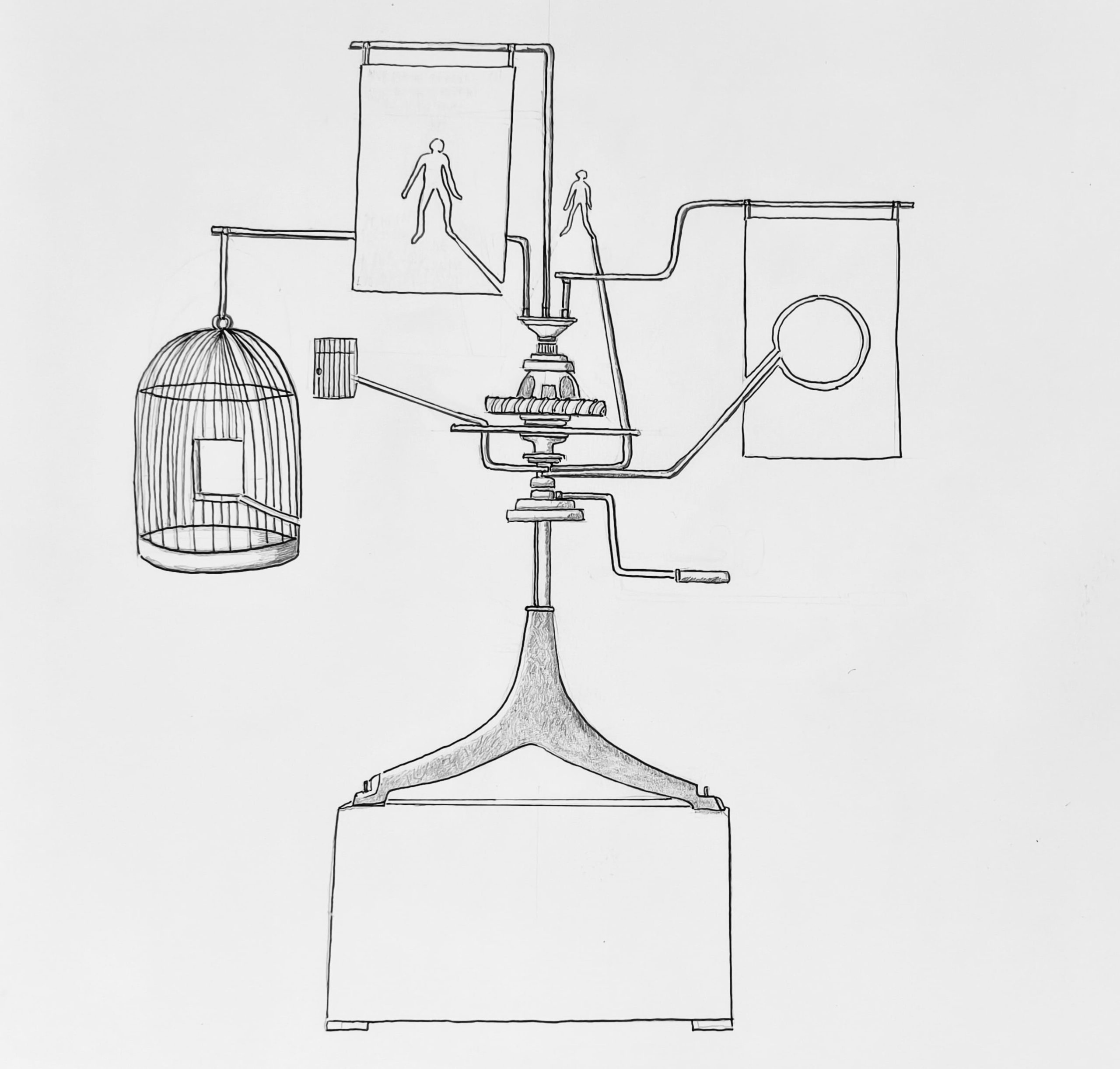 Dessin de la machine cinétique